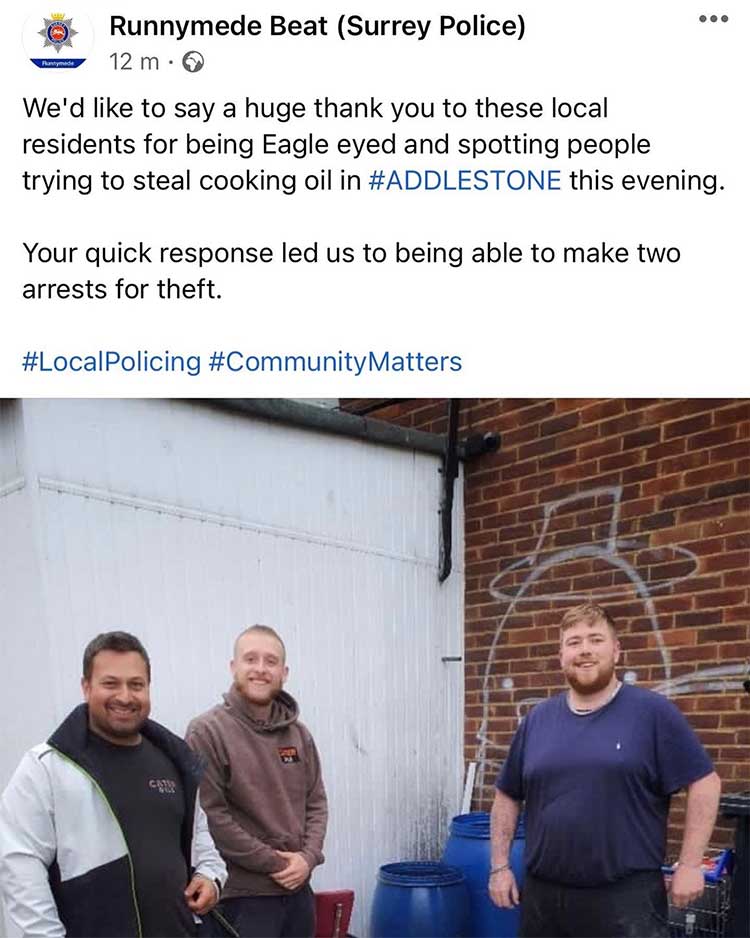 CaterOils Staff On The Case